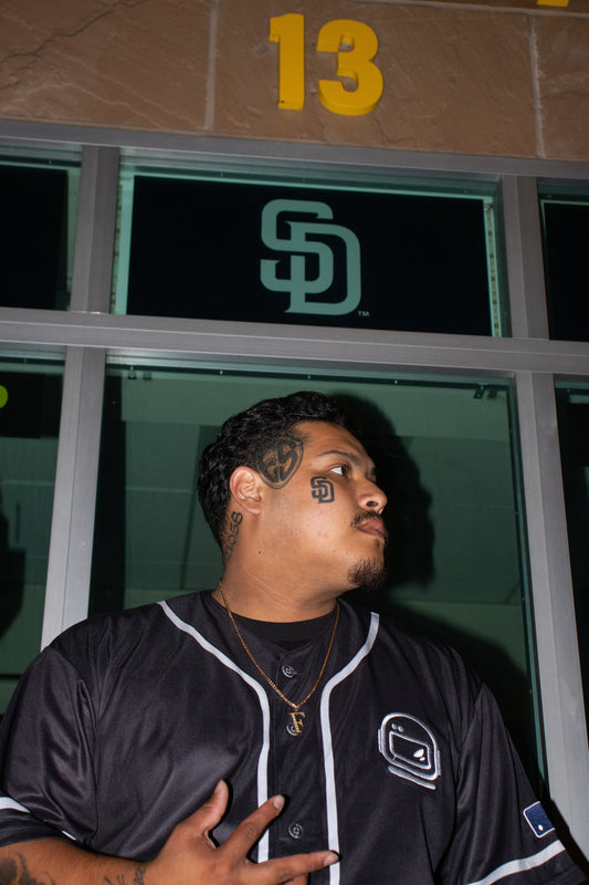 San Diego Black Zooted Baseball Tee