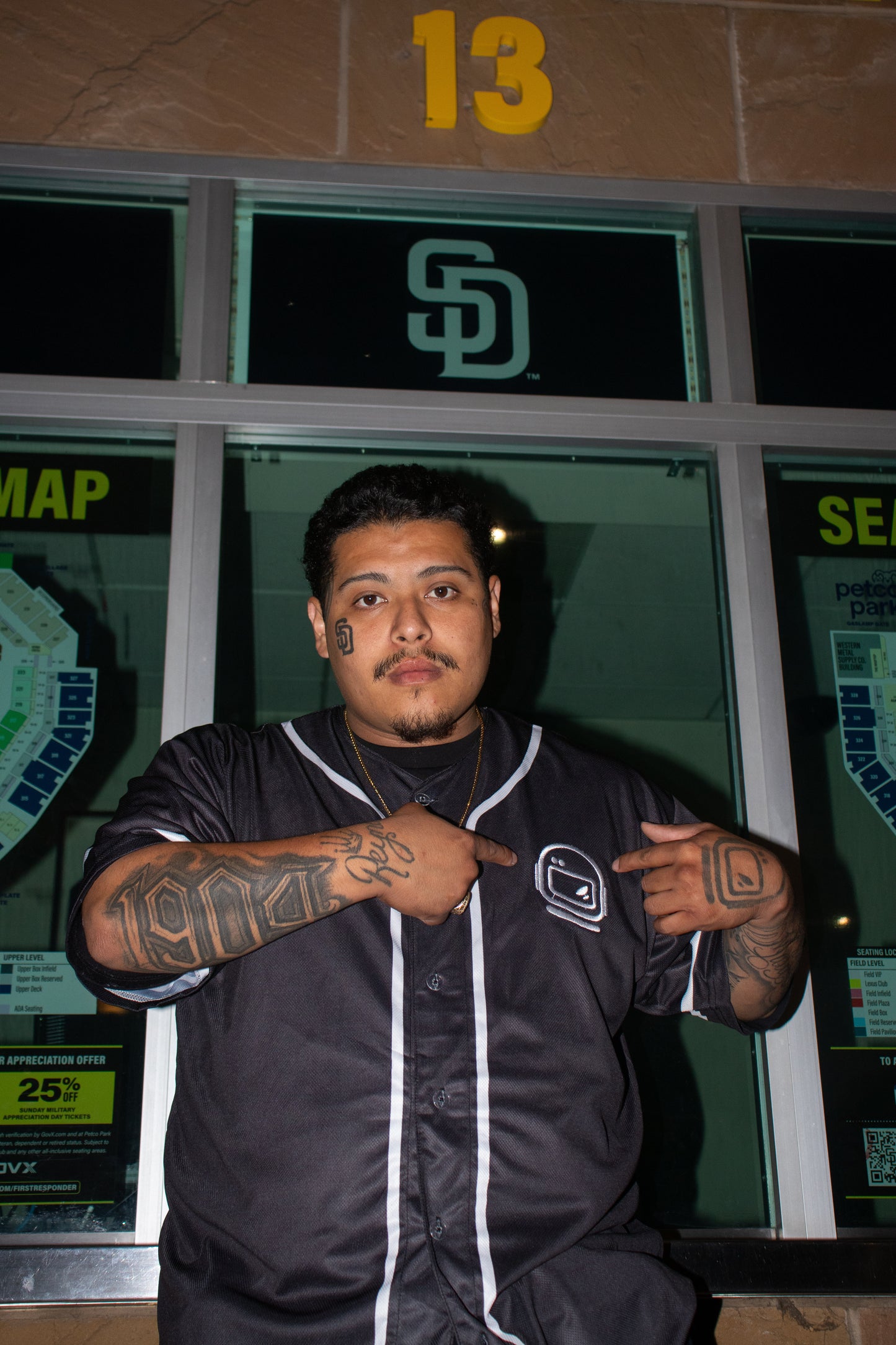 San Diego Black Zooted Baseball Tee